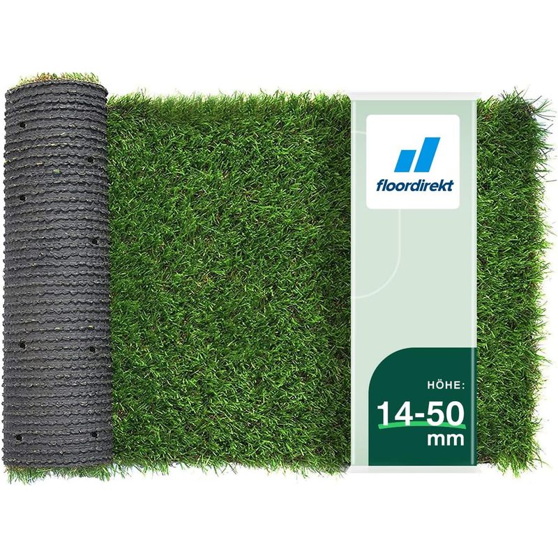 Kunststoffrasen Rolle, 40 mm Weiß für Garten und Terrasse – Detailansicht 56