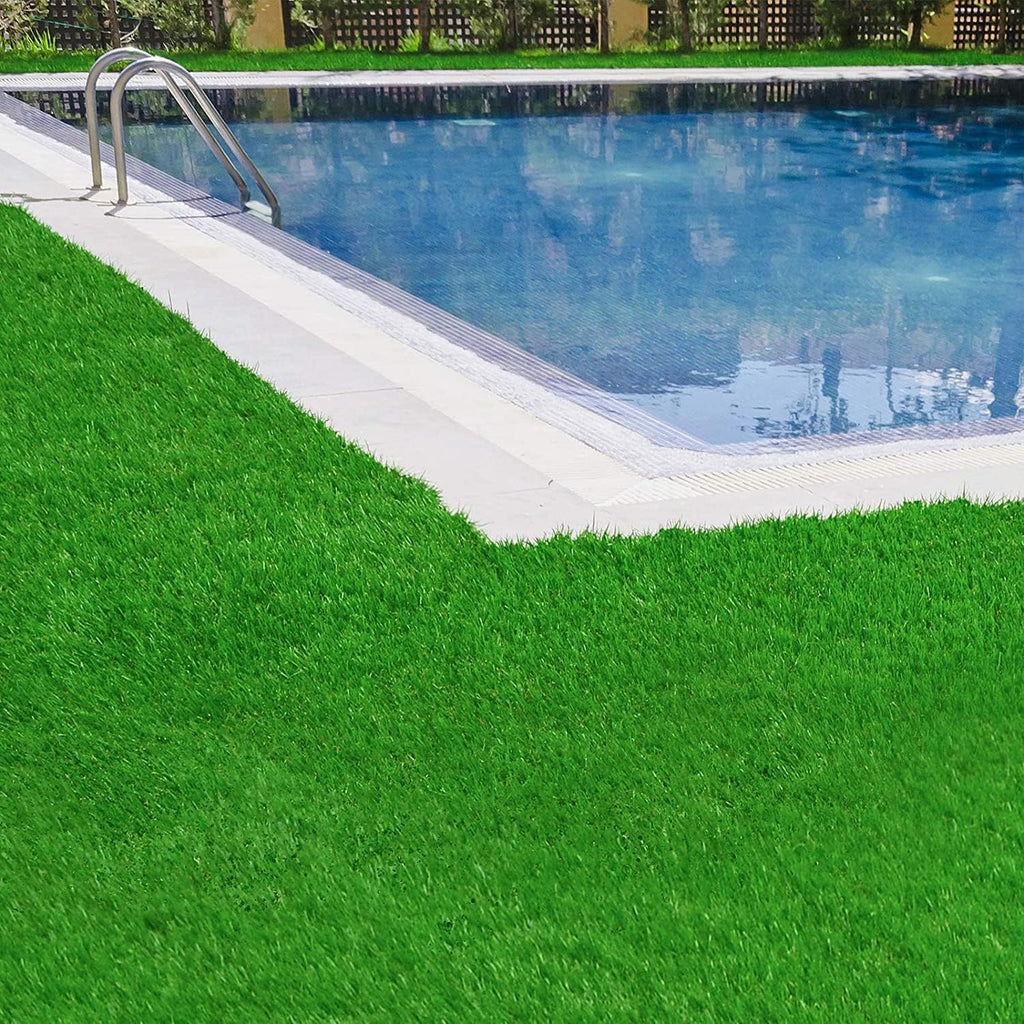 Kunststoffrasen Rolle, 40 mm Weiß für Garten und Terrasse – Detailansicht 61
