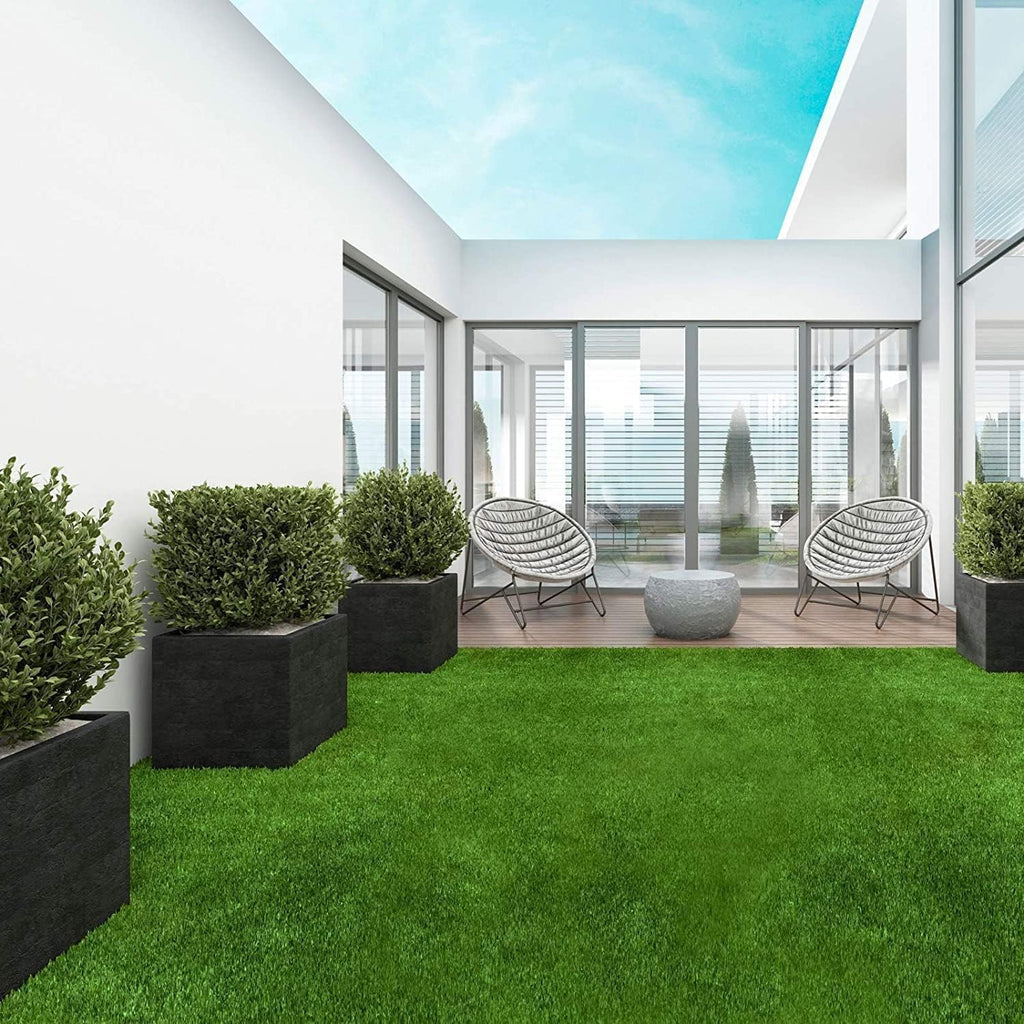 Kunststoffrasen Rolle, 40 mm Weiß für Garten und Terrasse – Detailansicht 63