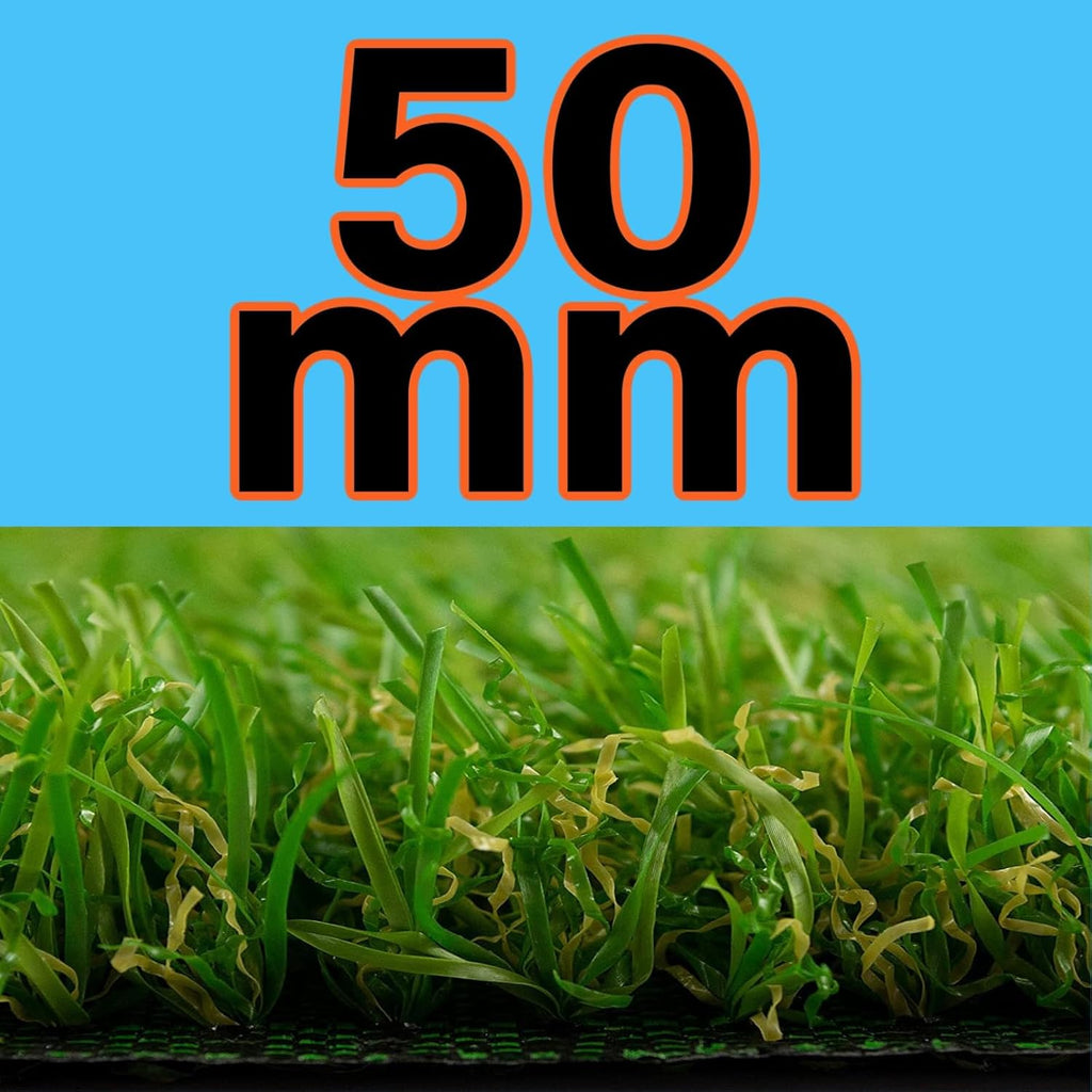 Kunststoffrasen Rolle, 40 mm Weiß für Garten und Terrasse – Detailansicht 70