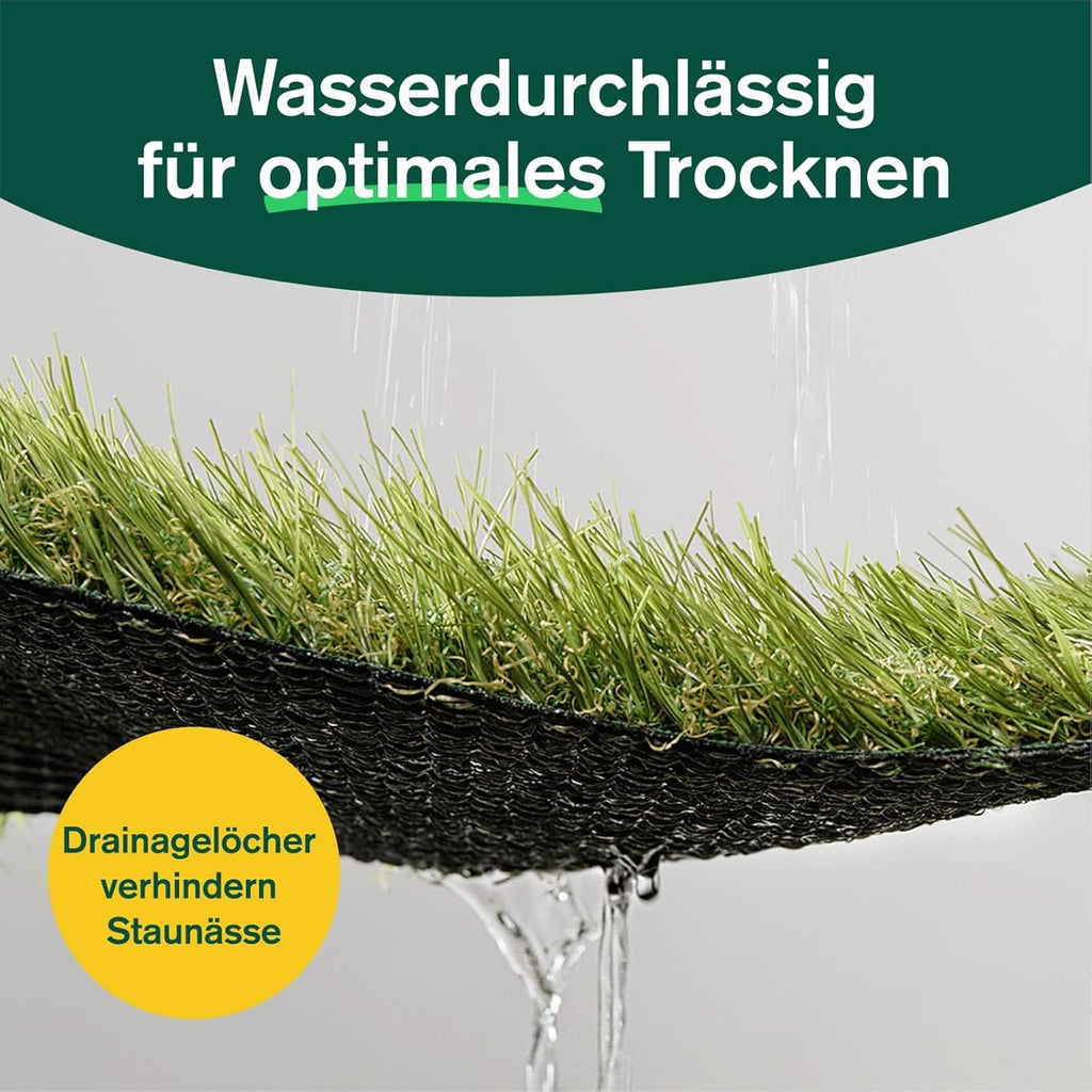 Kunststoffrasen Rolle, 40 mm Weiß für Garten und Terrasse – Detailansicht 73