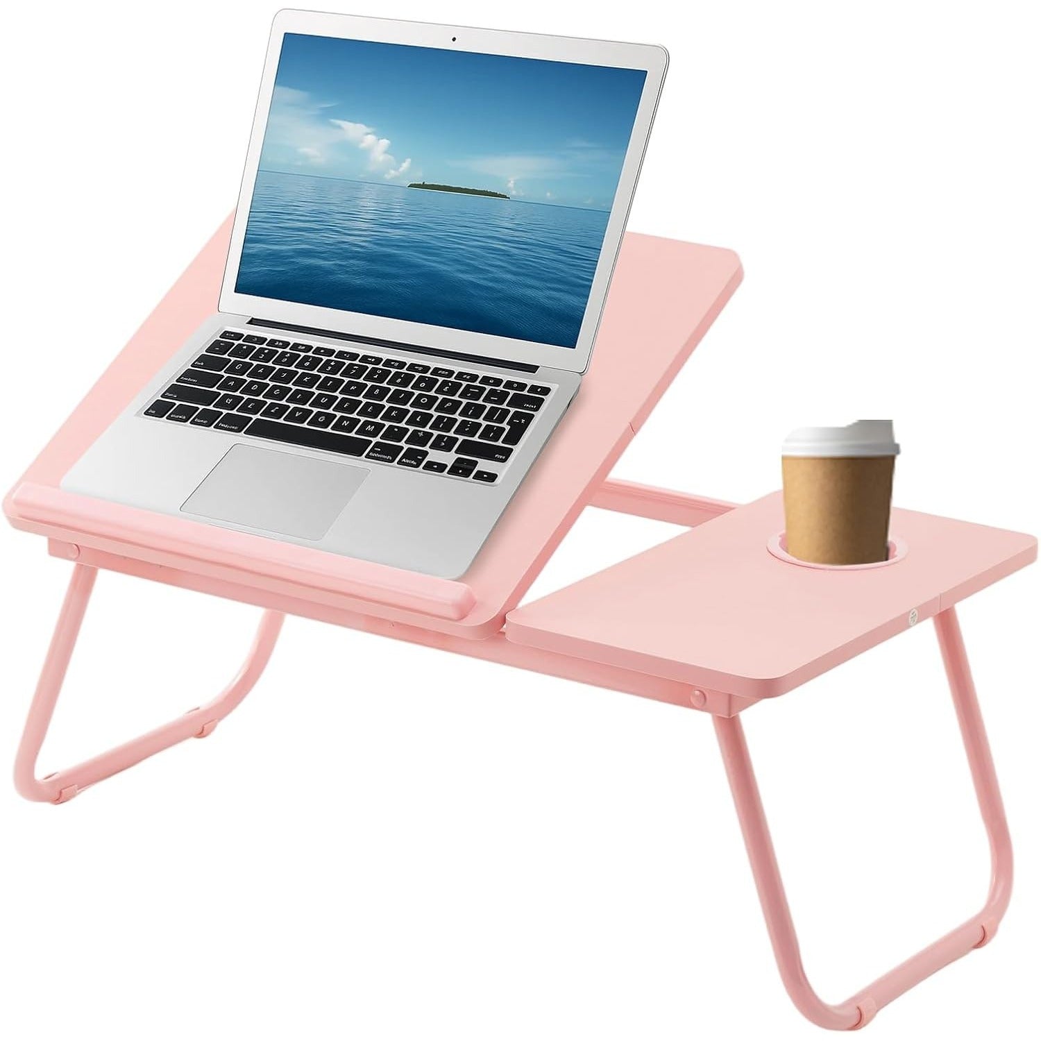 Laptoptisch fürs Bett, Holzmaserung für Sofa und Bett – Hauptansicht