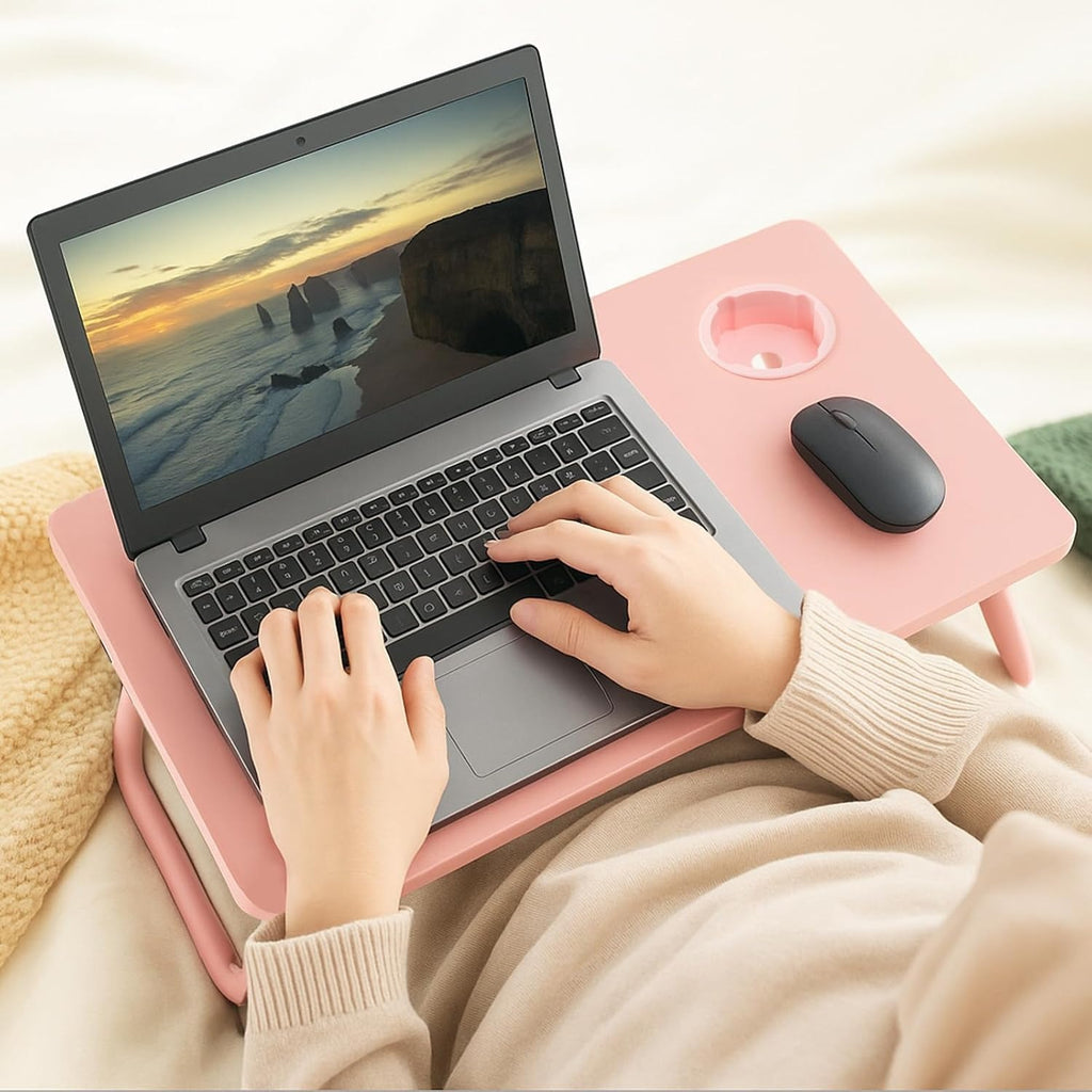 Laptoptisch fürs Bett, Holzmaserung für Sofa und Bett – Detailansicht 13