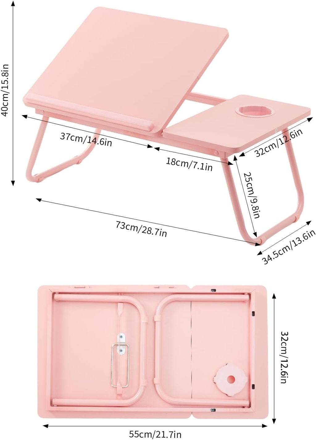 Laptoptisch fürs Bett, Holzmaserung für Sofa und Bett – Detailansicht 14