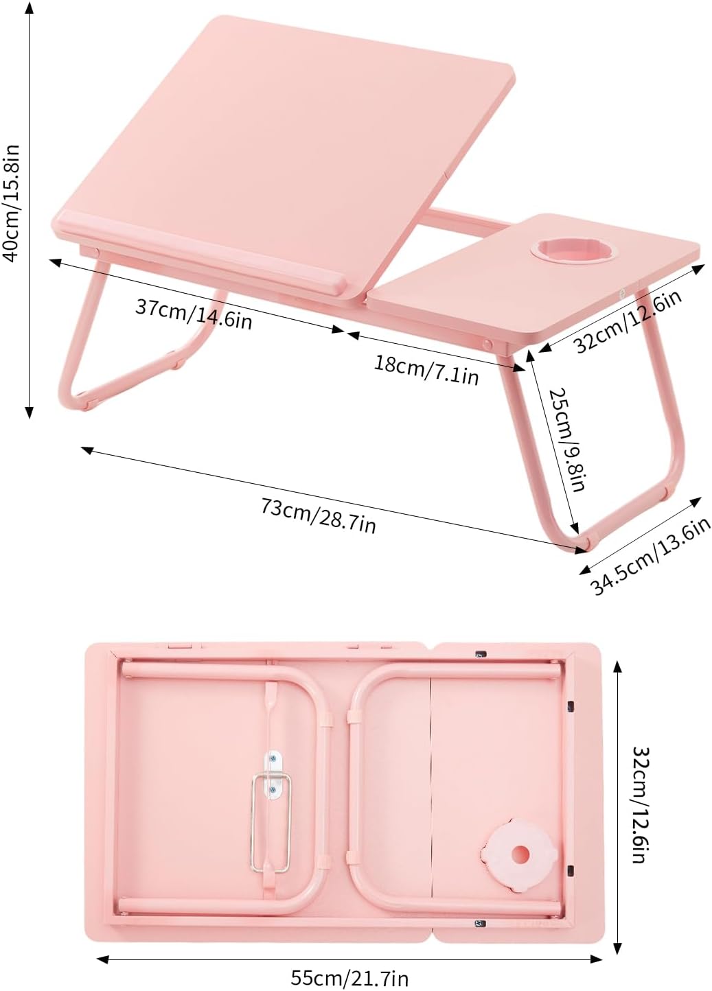 Laptoptisch fürs Bett, Holzmaserung für Sofa und Bett – Detailansicht 14
