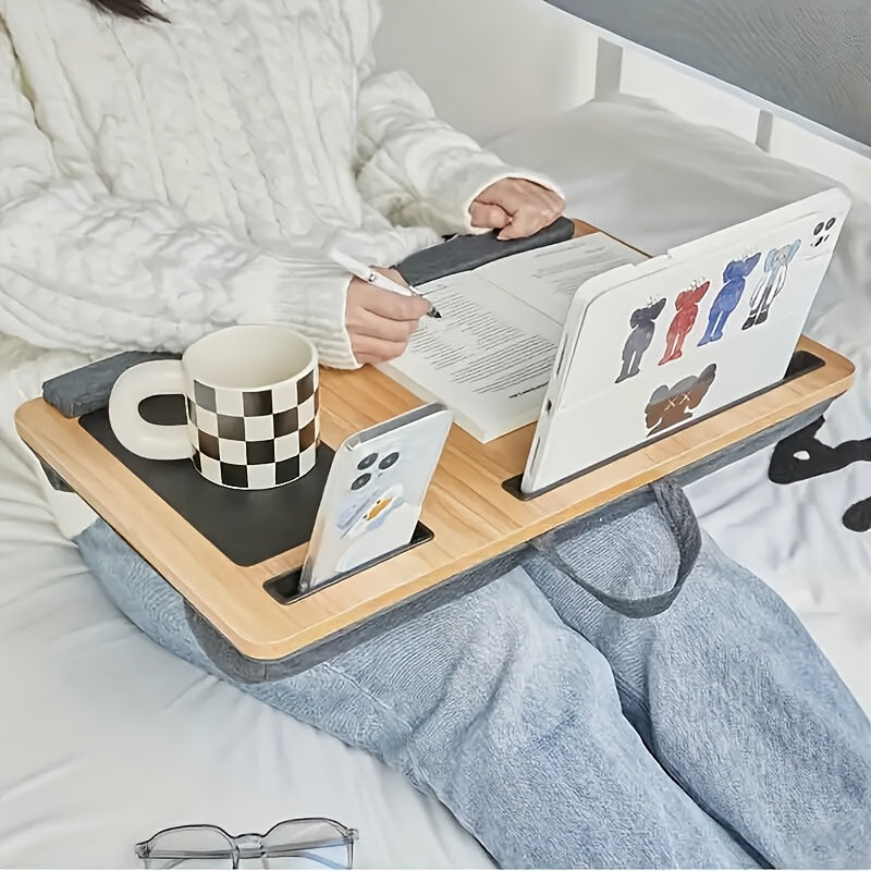 Laptoptisch fürs Bett, robuste Holzstruktur für Sofa und Bett – Detailansicht 7