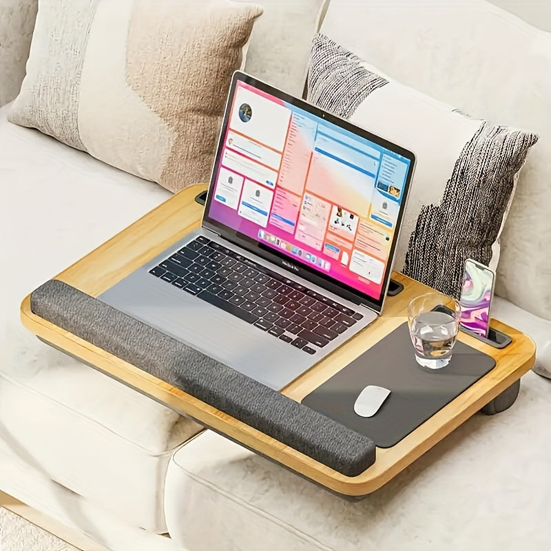 Laptoptisch fürs Bett, robuste Holzstruktur für Sofa und Bett – Detailansicht 8