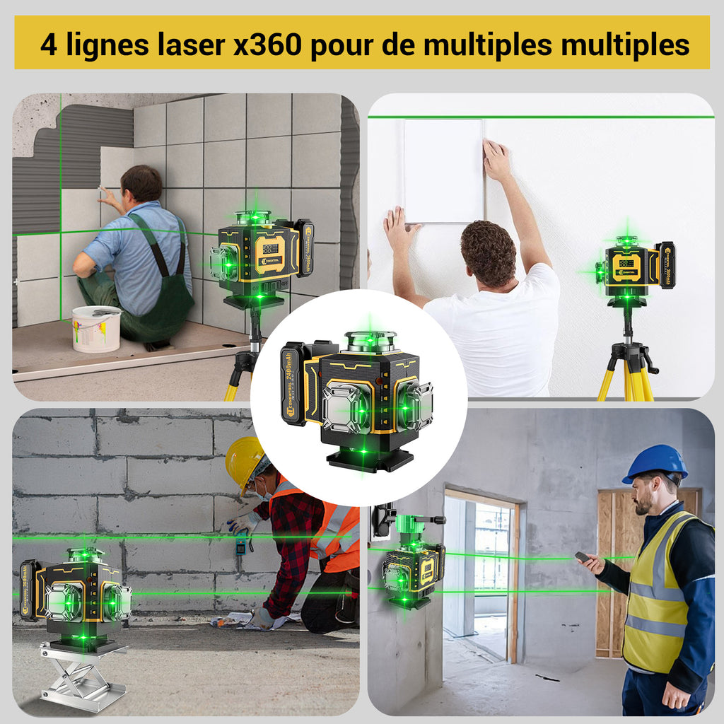Laser-Wasserwaage, 360° Selbstnivellierung für Montagearbeiten und Bau – Detailansicht 12