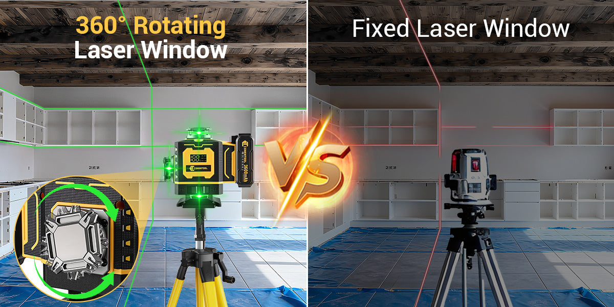 Laser-Wasserwaage, 360° Selbstnivellierung für Montagearbeiten und Bau – Detailansicht 16