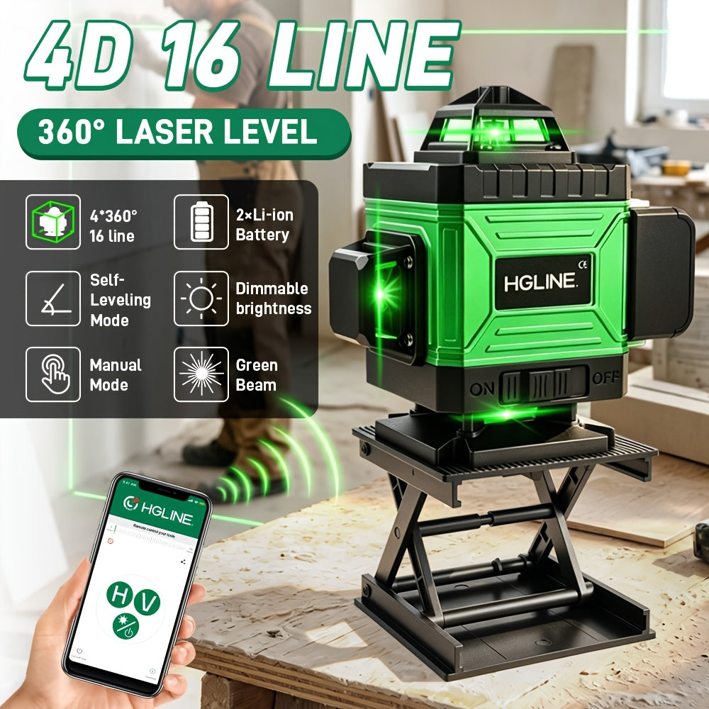 Laser-Wasserwaage, 4X360° Grüne Kreuzlinien Laser Waterwaage Werkzeug für Ausrichten – Detailansicht 5