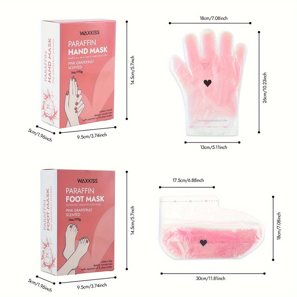 Lavendel Handwachs-Feuchtigkeitspflegeset, Rosa Handmaske für Pflege zu Hause und Alltag – Detailansicht 8