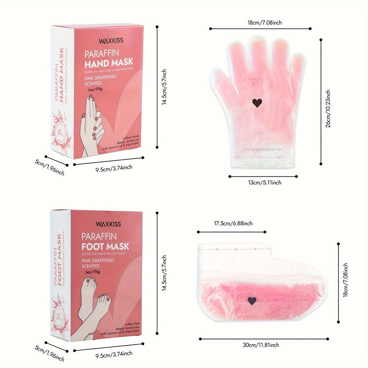 Lavendel Handwachs-Feuchtigkeitspflegeset, Rosa Handmaske für Pflege zu Hause und Alltag – Detailansicht 8