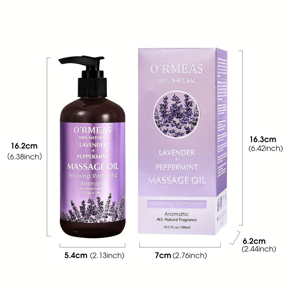 Lavendel-Massageöl zur Muskelentspannung, 300ml für Männer und Frauen – Detailansicht 4