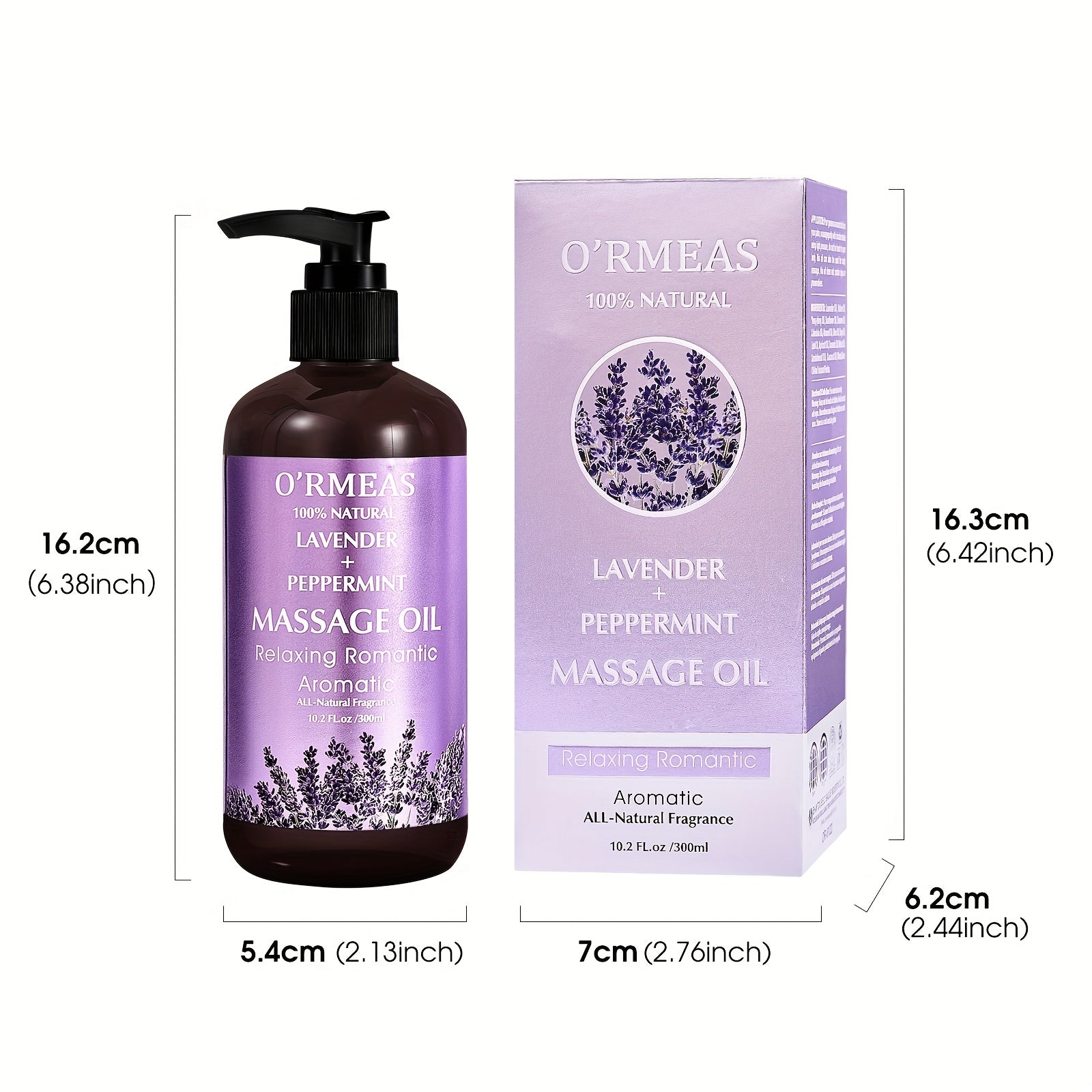 Lavendel-Massageöl zur Muskelentspannung, 300ml für Männer und Frauen – Detailansicht 4