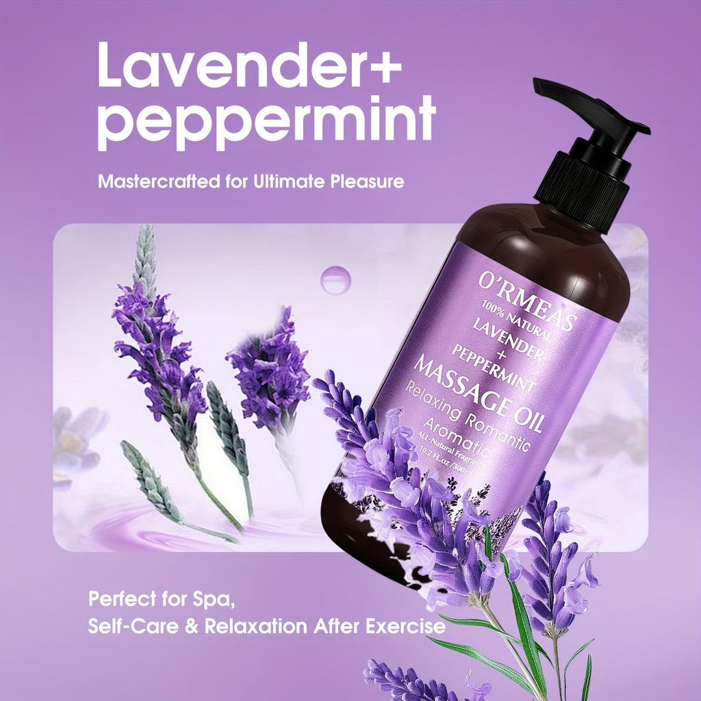 Lavendel-Massageöl zur Muskelentspannung, 300ml für Männer und Frauen – Detailansicht 6