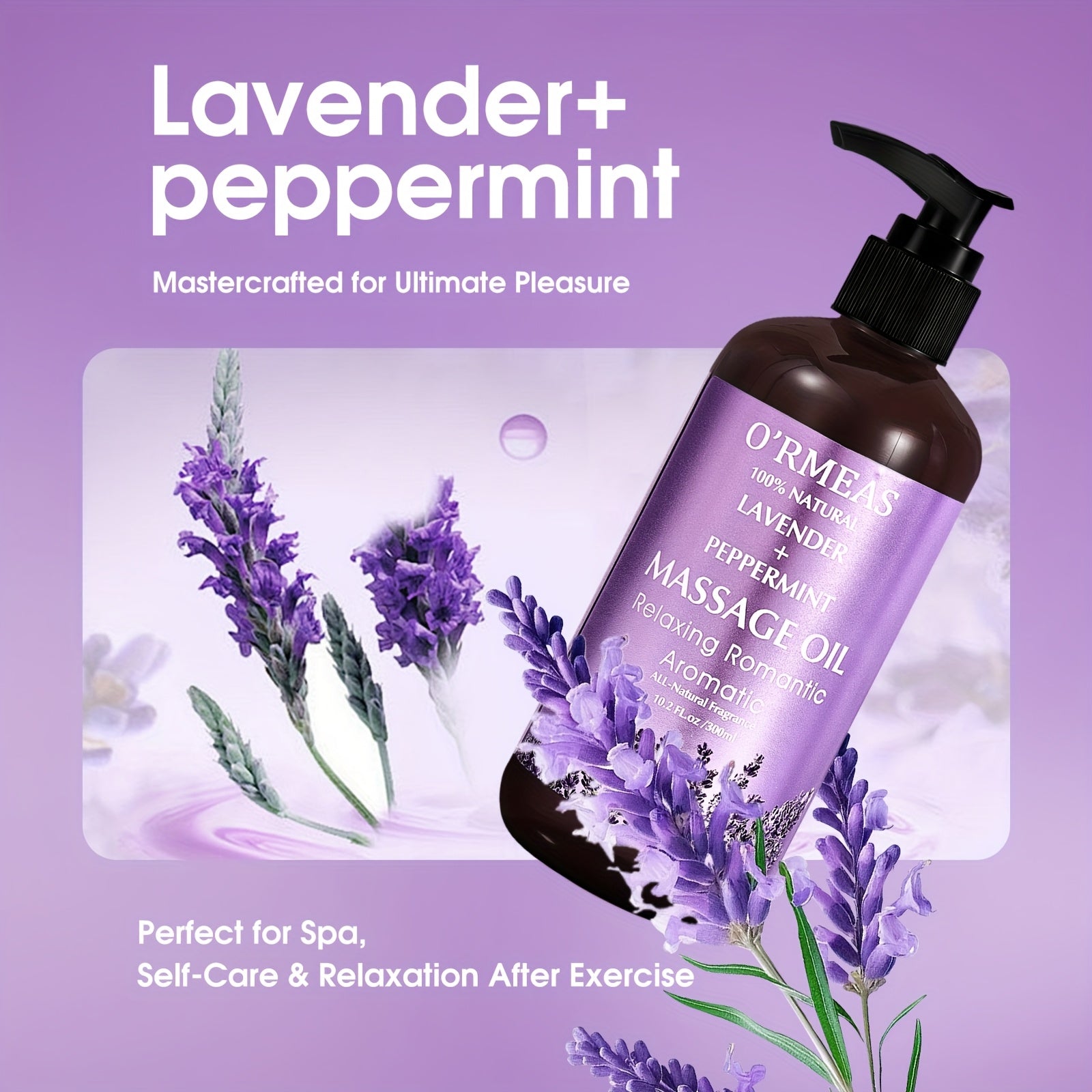 Lavendel-Massageöl zur Muskelentspannung, 300ml für Männer und Frauen – Detailansicht 6
