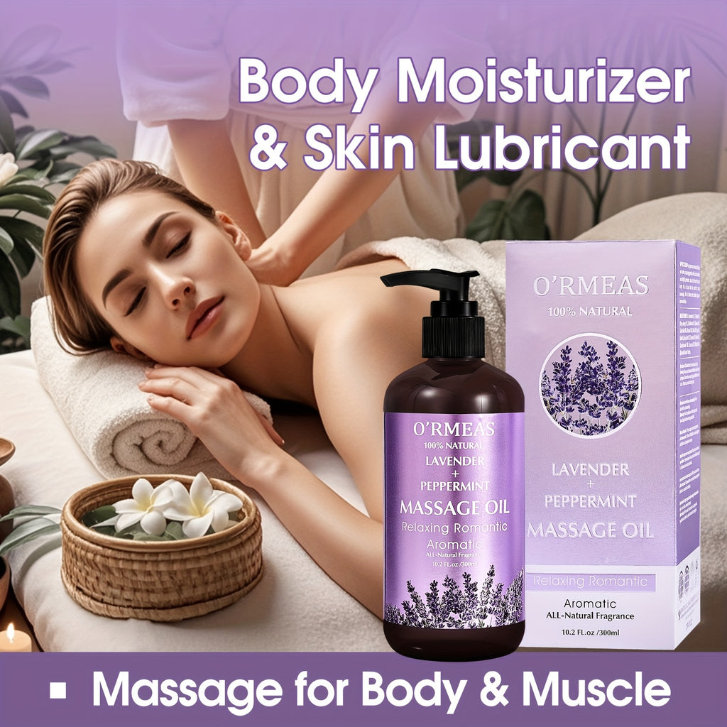 Lavendel-Massageöl zur Muskelentspannung, 300ml für Männer und Frauen – Detailansicht 8