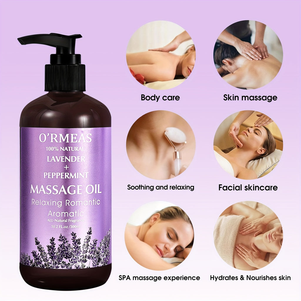 Lavendel-Massageöl zur Muskelentspannung, 300ml für Männer und Frauen – Detailansicht 10