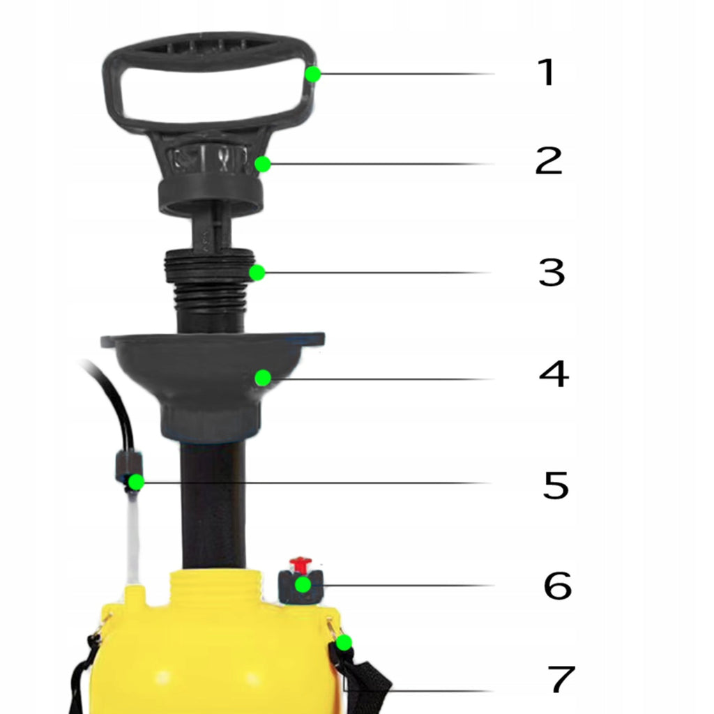 LAZYhome Druck-Gartenspritze, 5L für Garten und Terrasse – Detailansicht 3