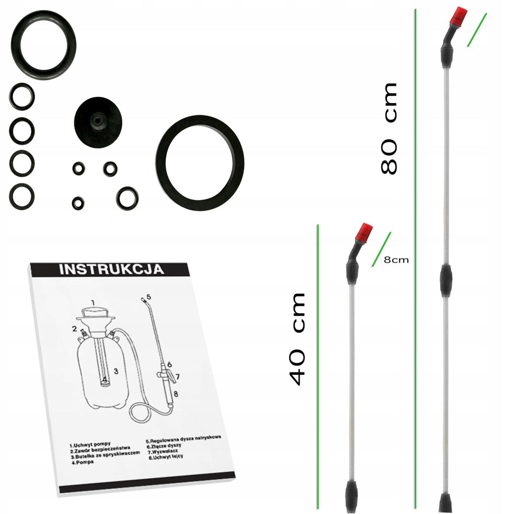 LAZYhome Druck-Gartenspritze, 5L für Garten und Terrasse – Detailansicht 4