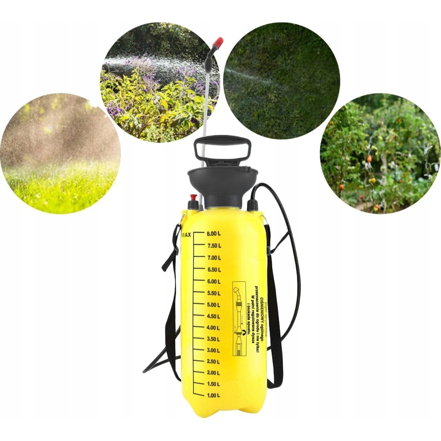 LAZYhome Druck-Gartenspritze, 5L für Garten und Terrasse – Detailansicht 5