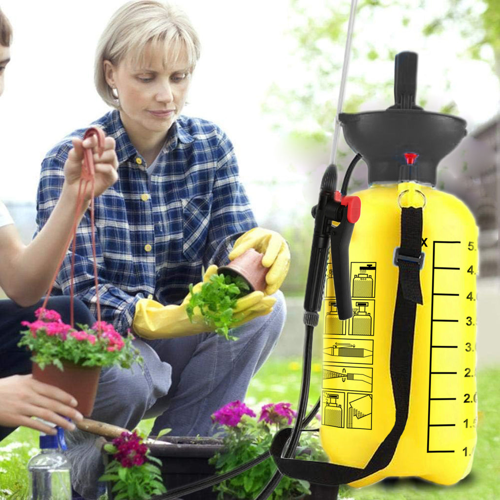 LAZYhome Druck-Gartenspritze, 5L für Garten und Terrasse – Detailansicht 9