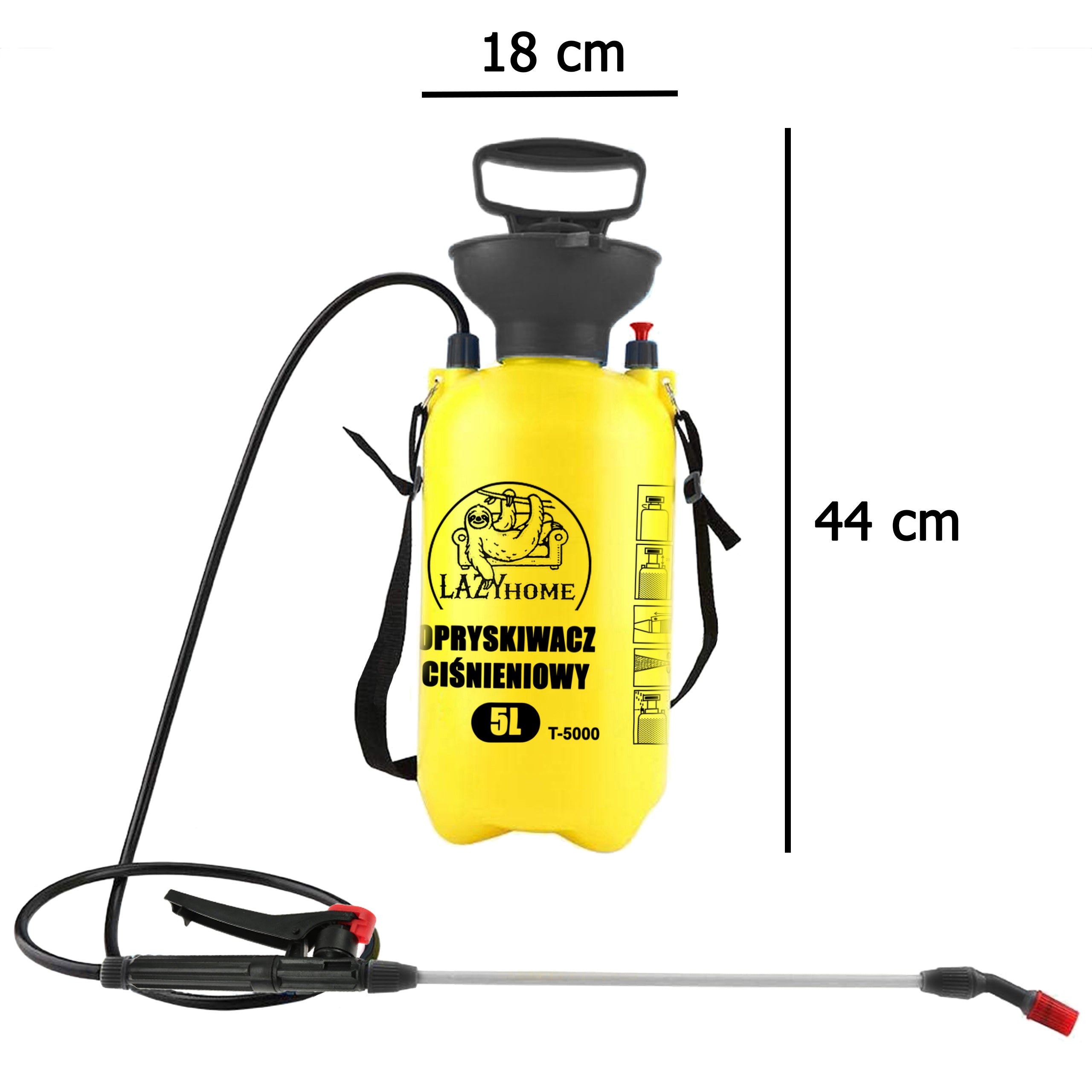 LAZYhome Druck-Gartenspritze, 5L für Garten und Terrasse – Detailansicht 10