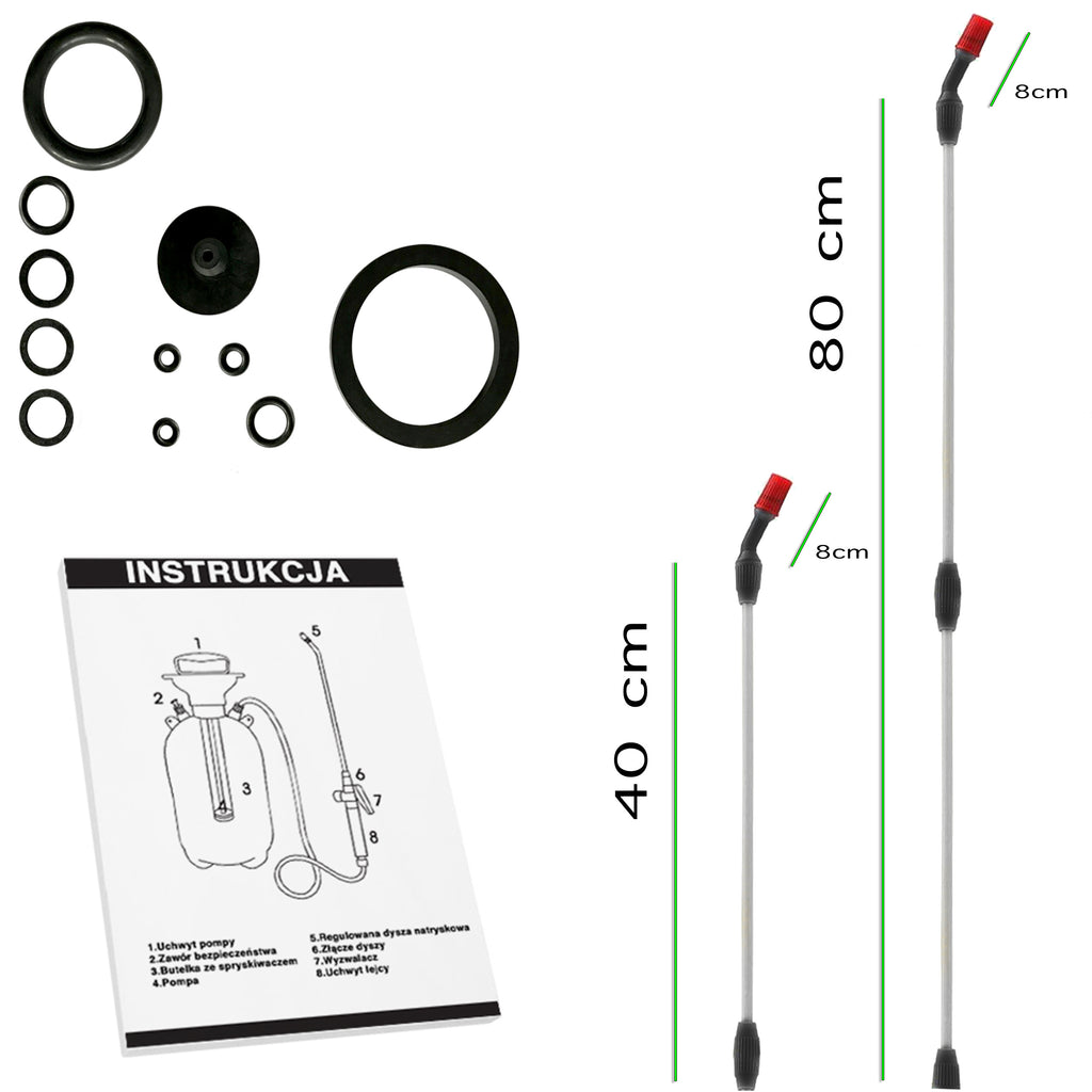 LAZYhome Druck-Gartenspritze, 5L für Garten und Terrasse – Detailansicht 14