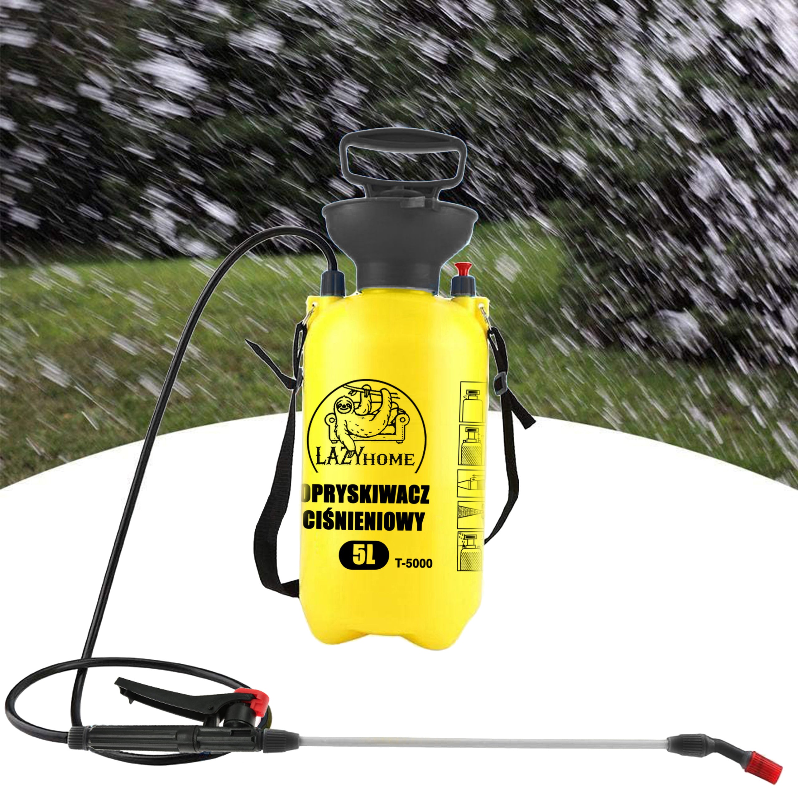 LAZYhome Druck-Gartenspritze, 5L für Garten und Terrasse – Detailansicht 24