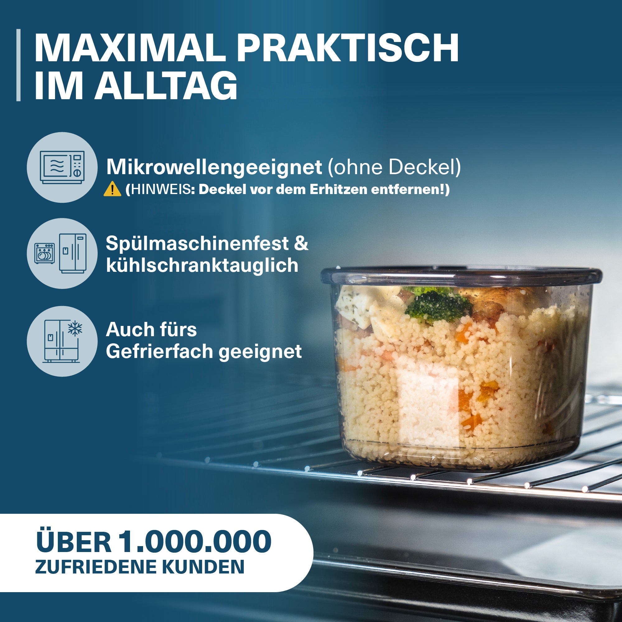 Lebensmittelbehälter-Set für Küche und Essbereich – Detailansicht 4