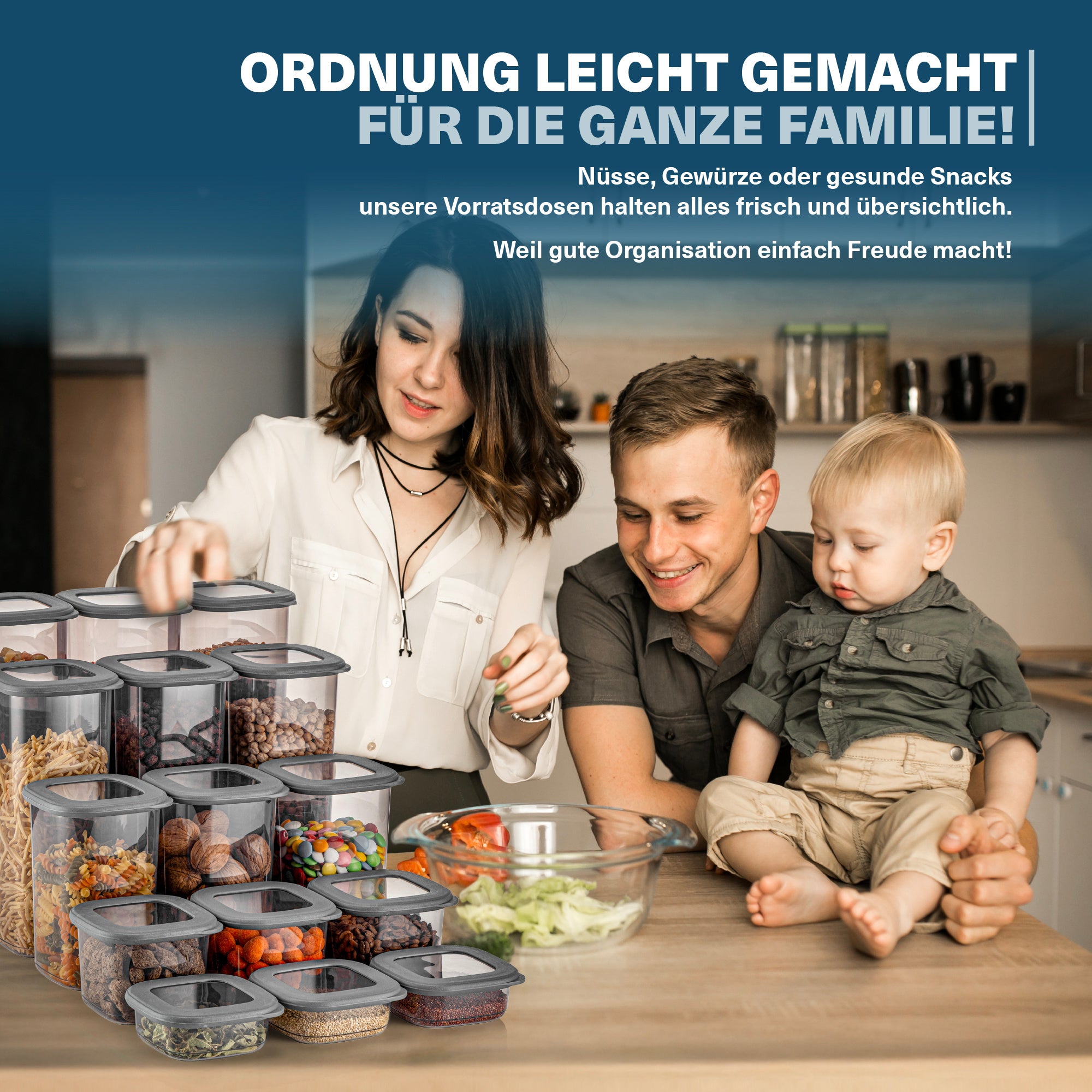 Lebensmittelbehälter-Set für Küche und Essbereich – Detailansicht 9