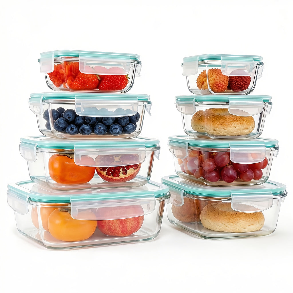 Lebensmittelbehälter-Set, Glas für Küche und Essbereich – Detailansicht 4