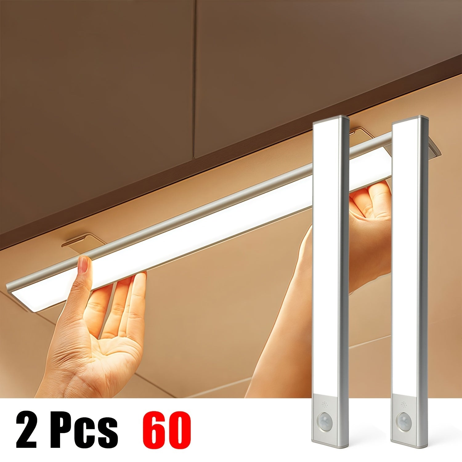 LED-Bewegungsmelderleuchte, 2 Packungen (30 cm / 11,81 Zoll) für Essbereich und Küche – Detailansicht 7