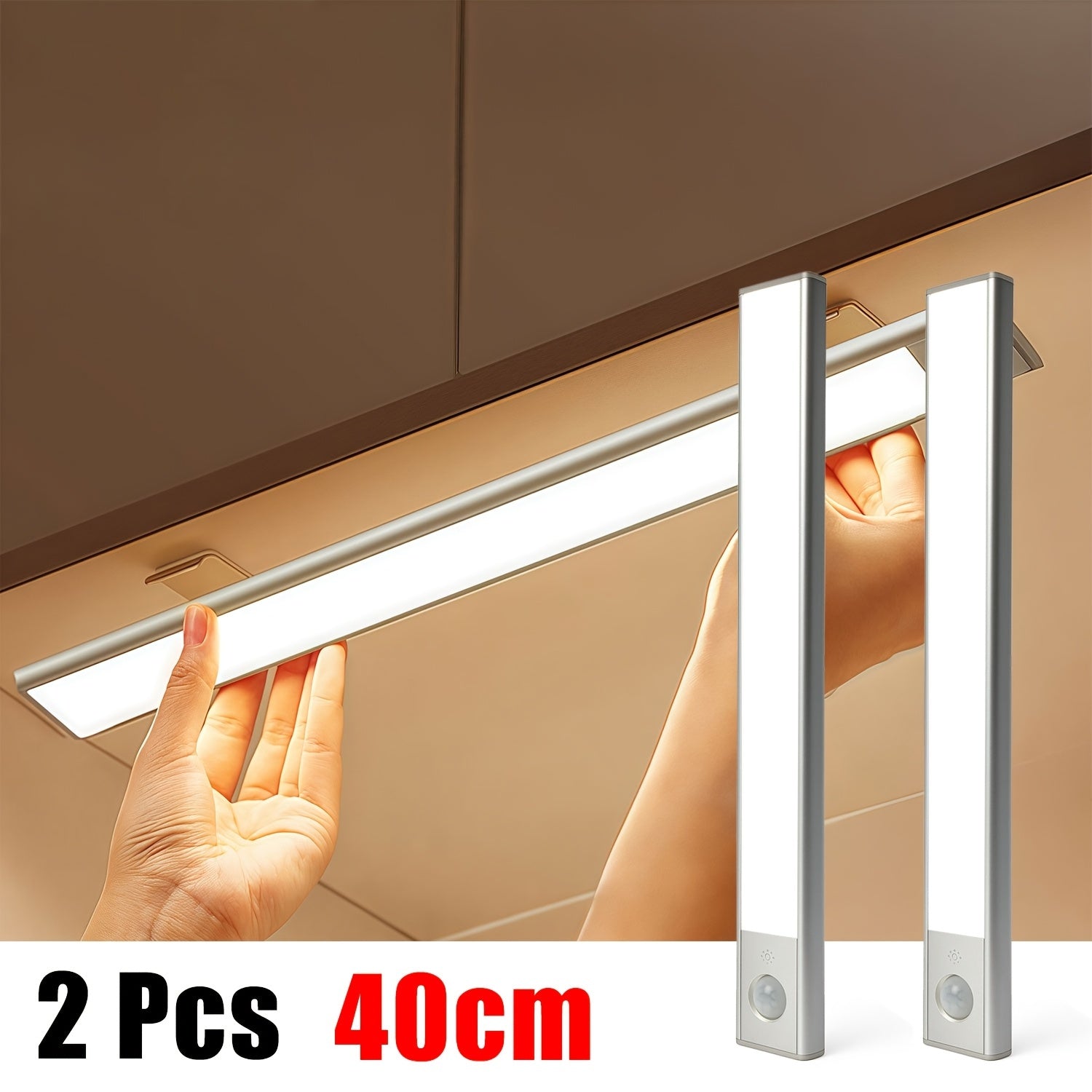 LED-Bewegungsmelderleuchte, 2 Packungen (30 cm / 11,81 Zoll) für Essbereich und Küche – Detailansicht 13