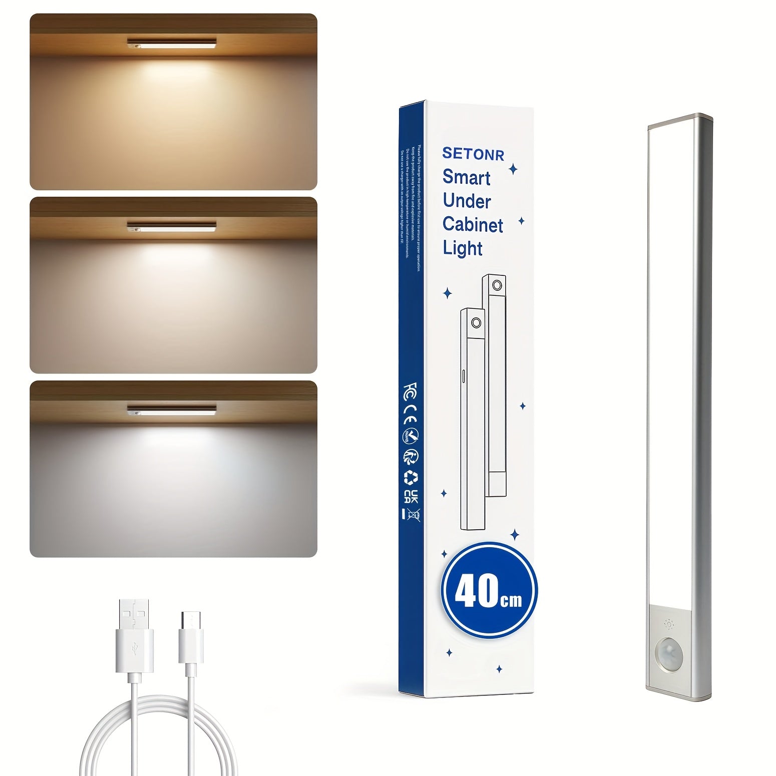 LED-Bewegungsmelderleuchte, 2er-Pack für Küche und Essbereich – Detailansicht 7