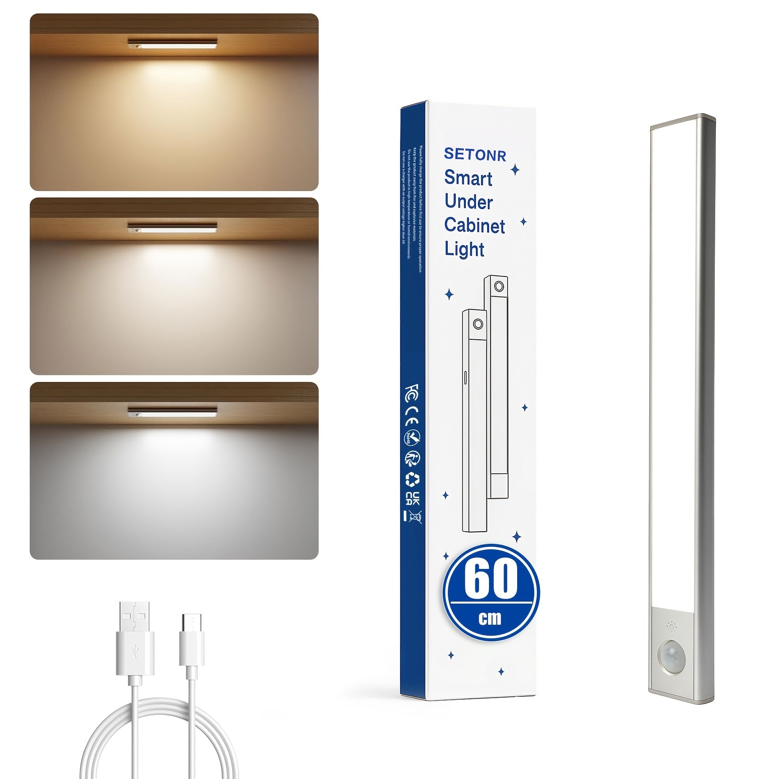 LED-Bewegungsmelderleuchte, 2er-Pack für Küche und Essbereich – Detailansicht 8