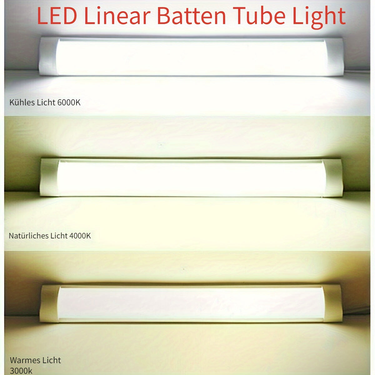 LED-Deckenleuchte, 10W 1FT/30CM Kaltweiß für Zuhause und Büro – Detailansicht 2