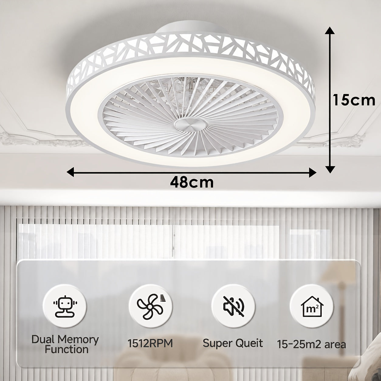LED-Deckenleuchte, 48 cm für Zuhause und unterwegs – Detailansicht 7