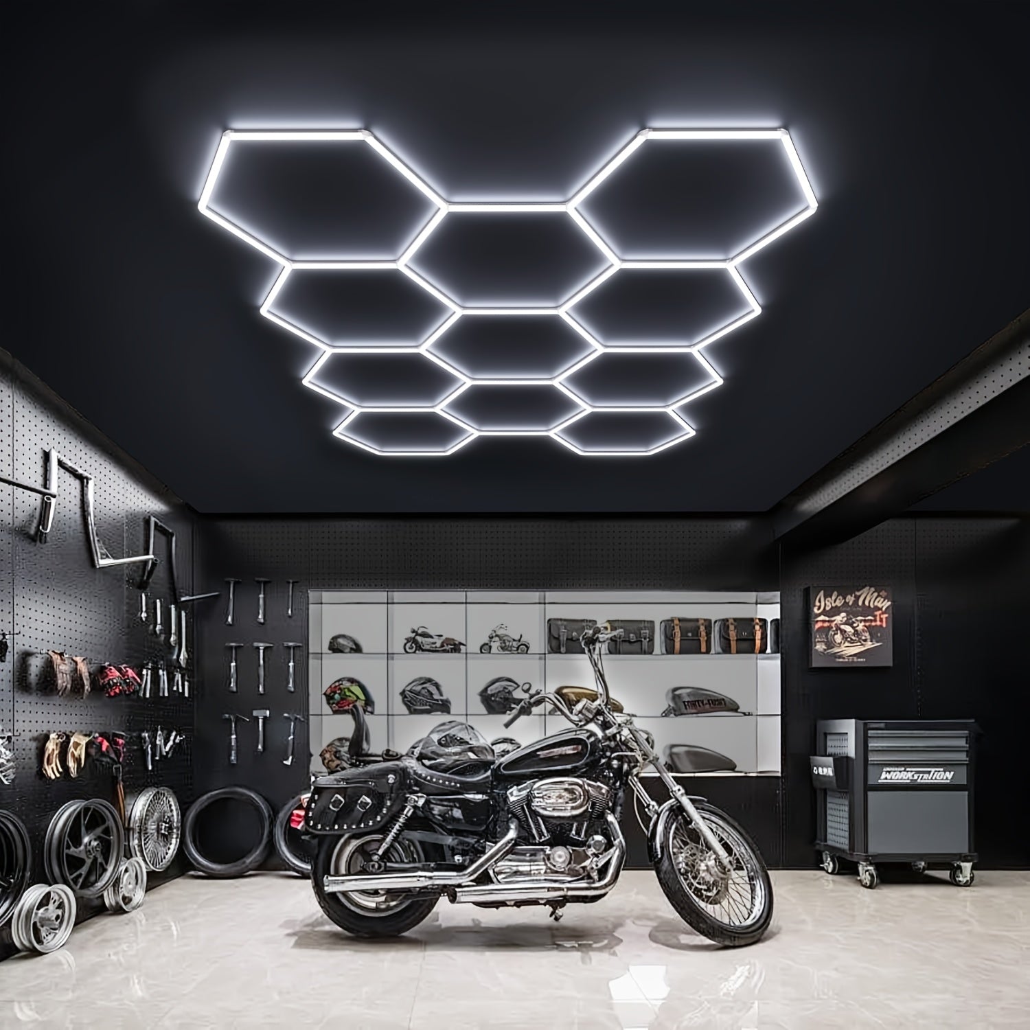 LED-Deckenleuchte, 5 Gitter für unterwegs und Zuhause – Detailansicht 6