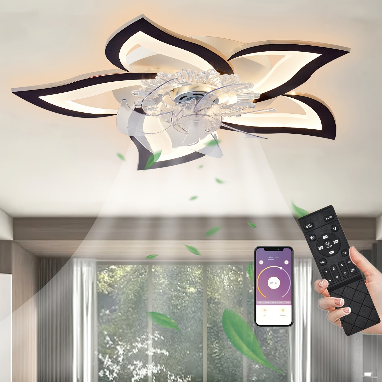 LED-Deckenleuchte, 6 Geschwindigkeiten für Zuhause – Detailansicht 2