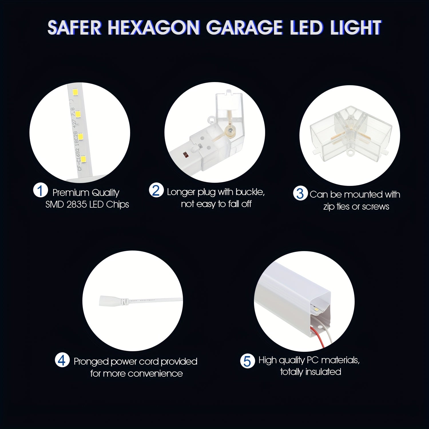 LED-Deckenleuchte, 8er Pack für Zuhause – Detailansicht 12