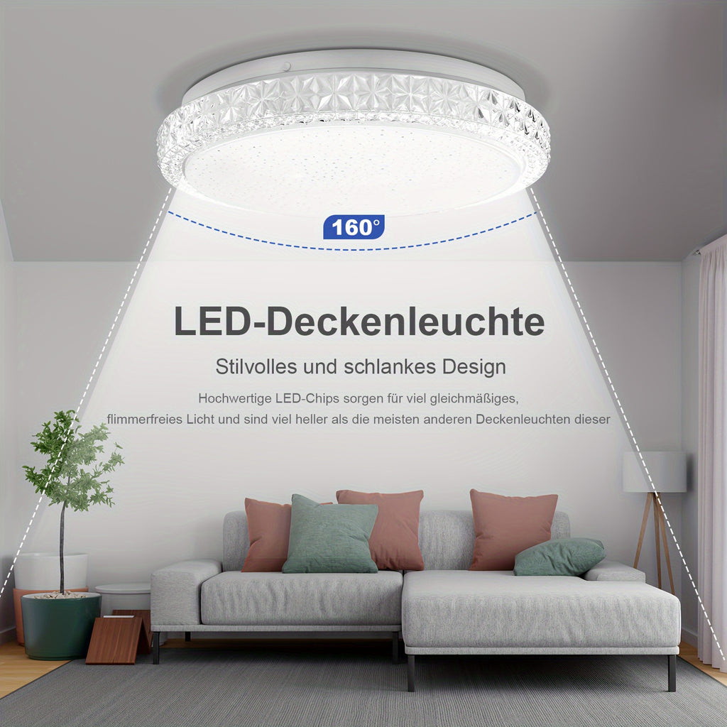 LED-Deckenleuchte, Metall für Zuhause und unterwegs – Detailansicht 2