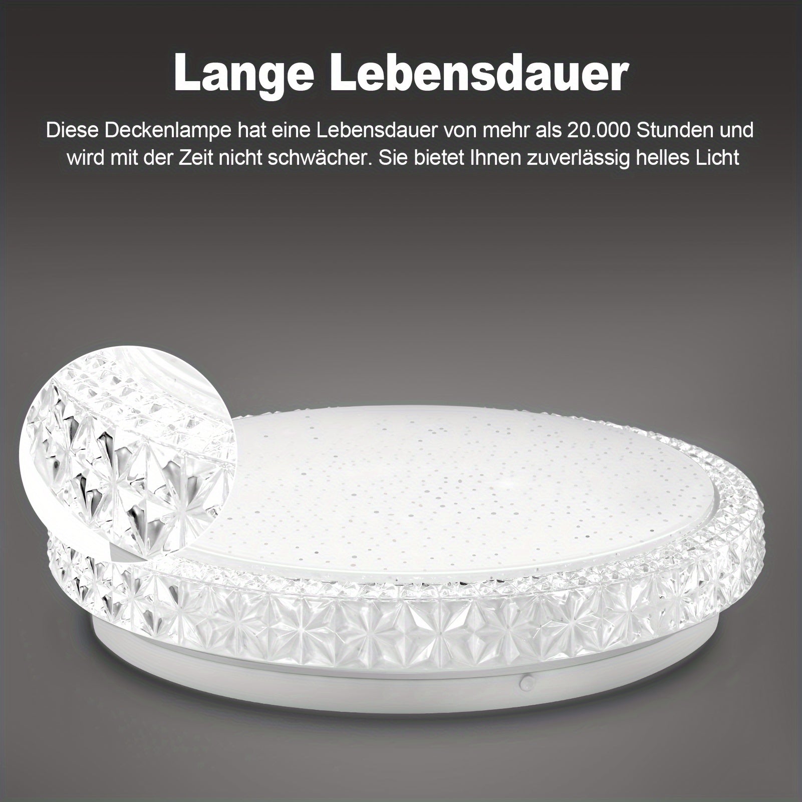 LED-Deckenleuchte, Metall für Zuhause und unterwegs – Detailansicht 6