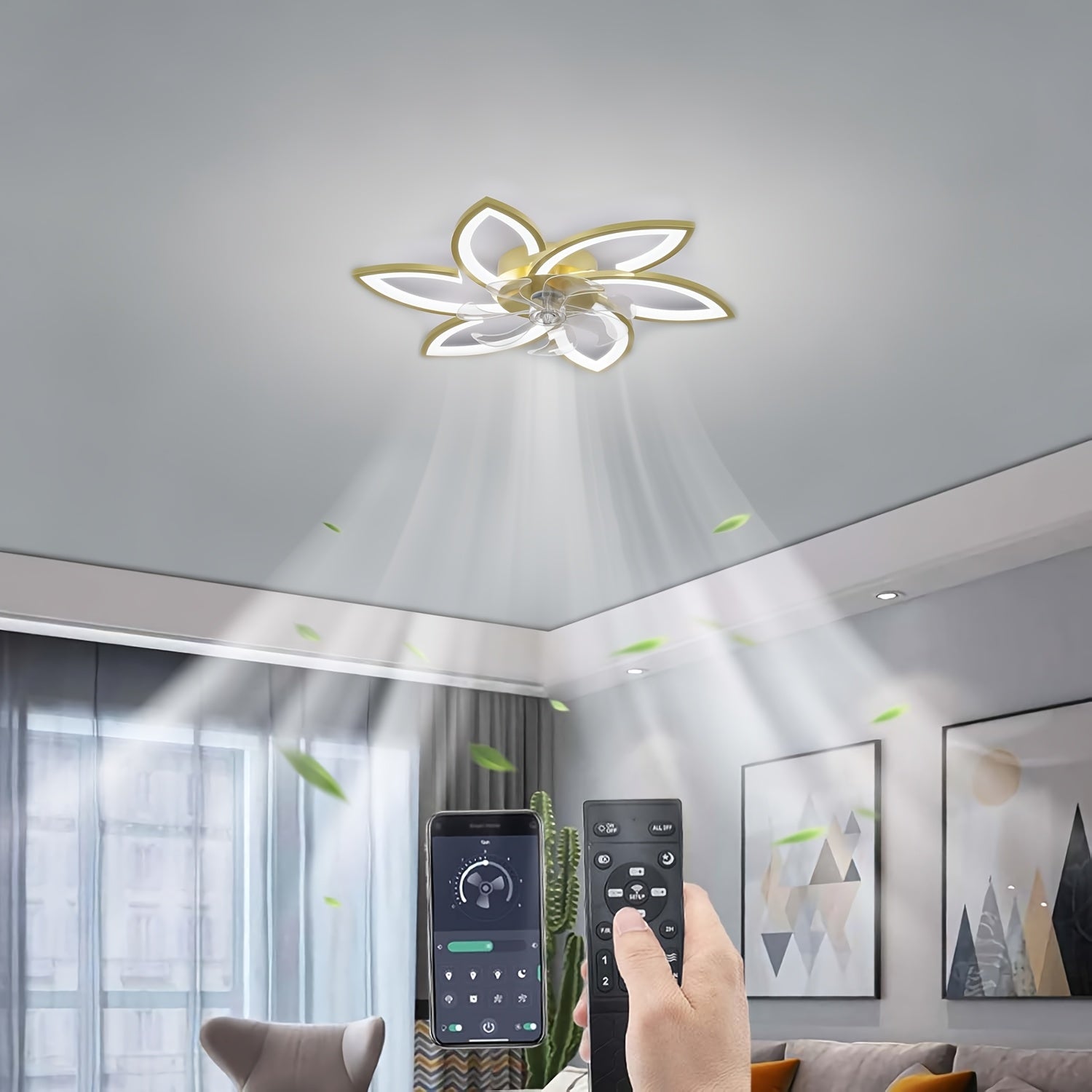 LED-Deckenleuchte, Schwarz 78CM für Zuhause und Schlafzimmer – Detailansicht 3