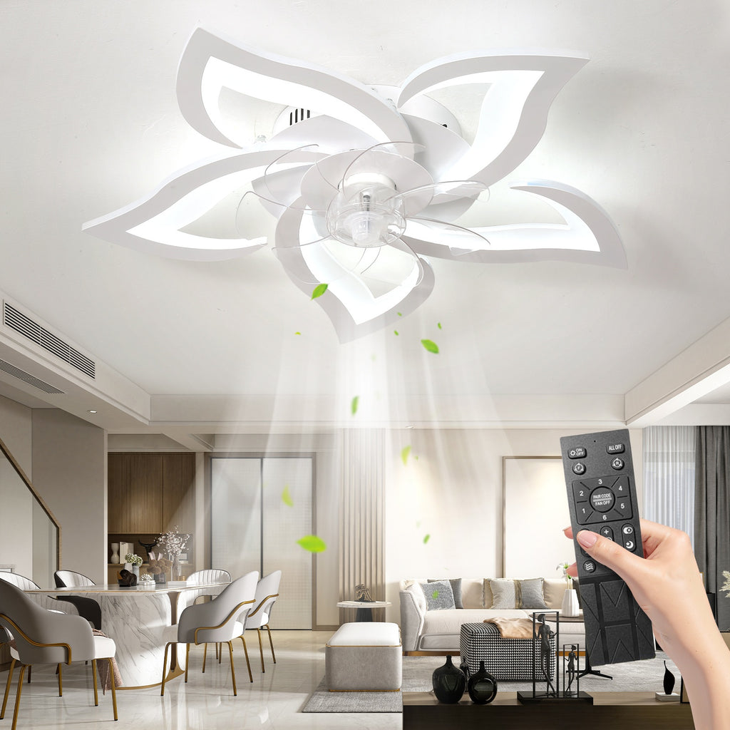 LED-Deckenleuchte, Weiße Blätter für unterwegs und Küche – Hauptansicht