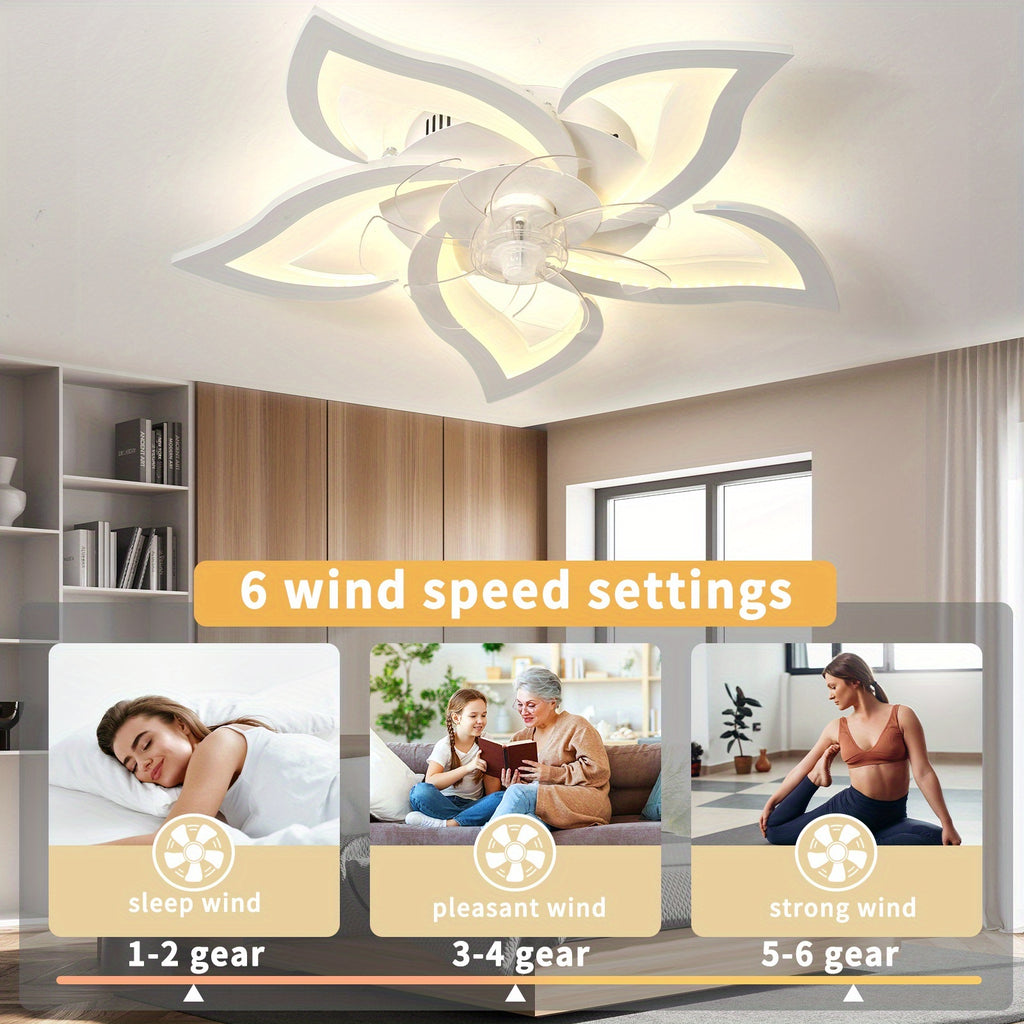 LED-Deckenleuchte, Weiße Blätter für unterwegs und Küche – Detailansicht 7