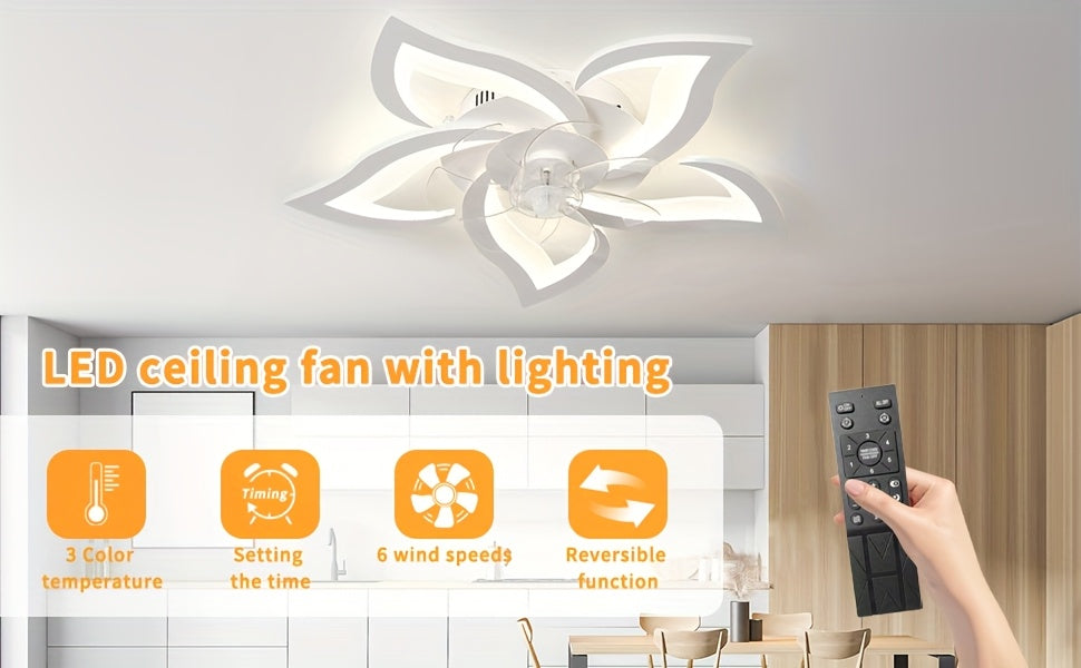LED-Deckenleuchte, Weiße Blätter für unterwegs und Küche – Detailansicht 10