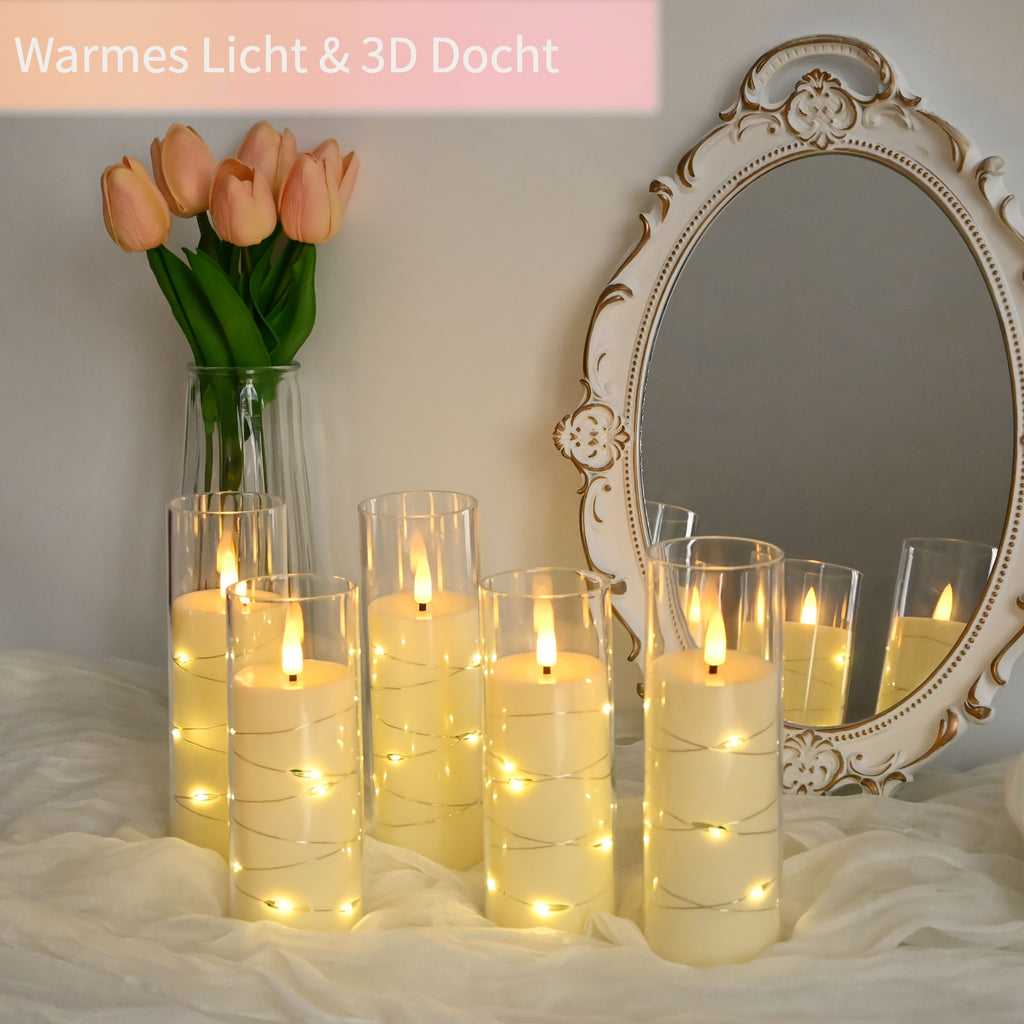 LED-Kerzen, 8 Stück für Bett und Schlafzimmer – Detailansicht 2