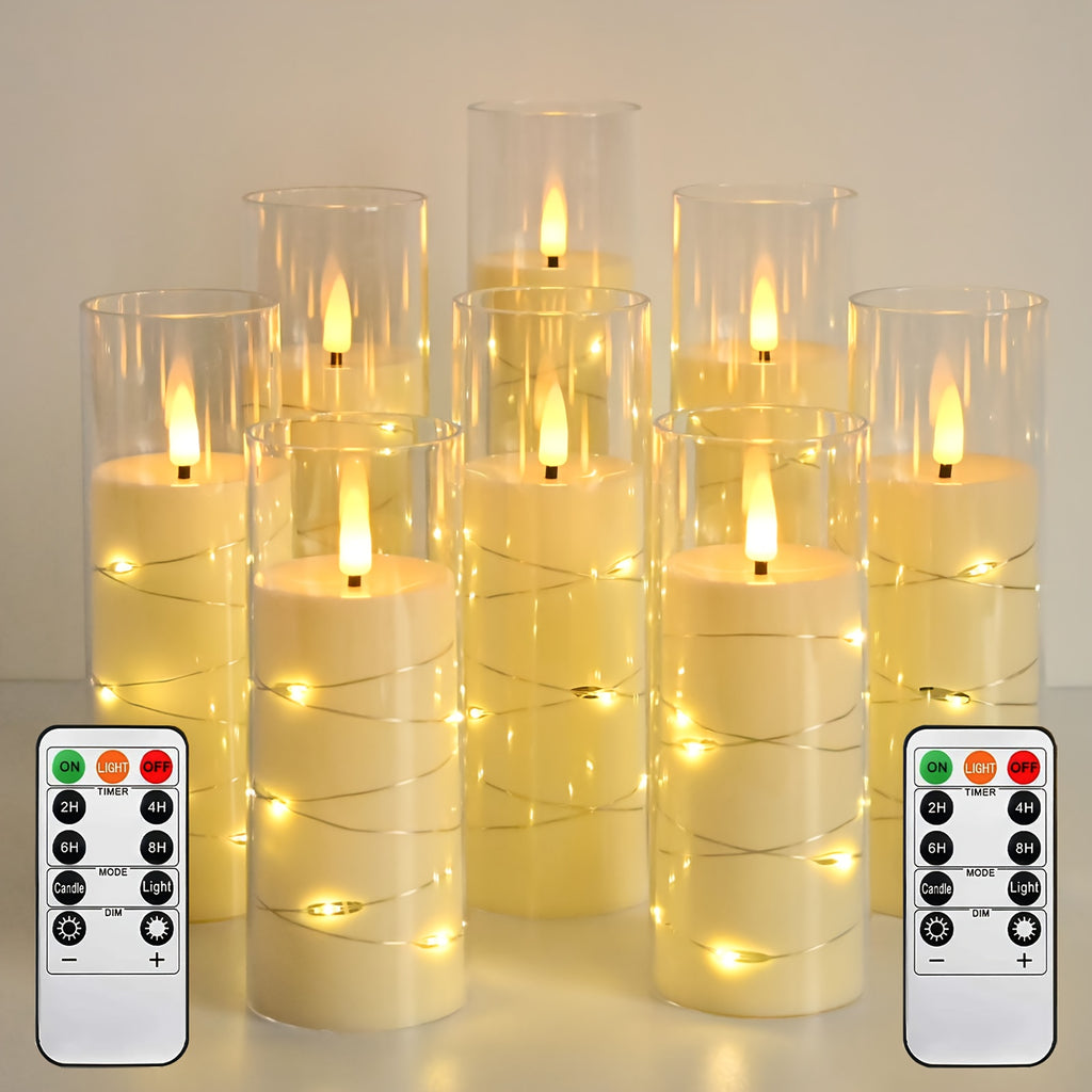 LED-Kerzen, 8 Stück für Bett und Schlafzimmer – Detailansicht 3