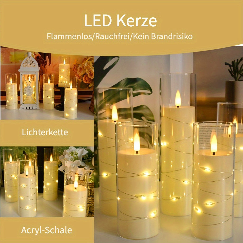 LED-Kerzen, 8 Stück für Bett und Schlafzimmer – Detailansicht 7